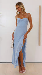 Kiyah Midi Dress - Blue