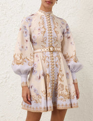 Hypnotic Buttoned Mini Dress