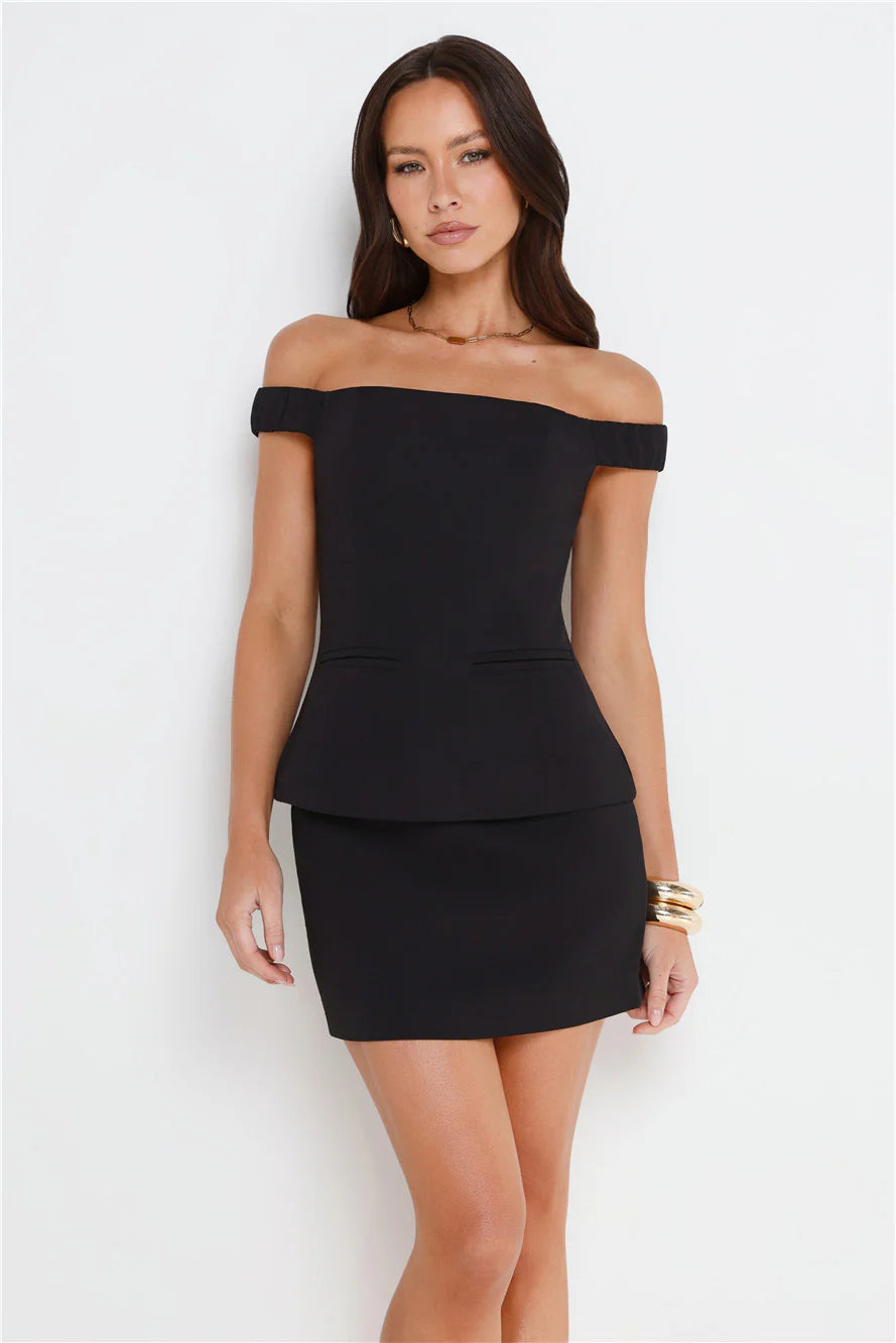 The Standard Tailored Mini Skirt Black