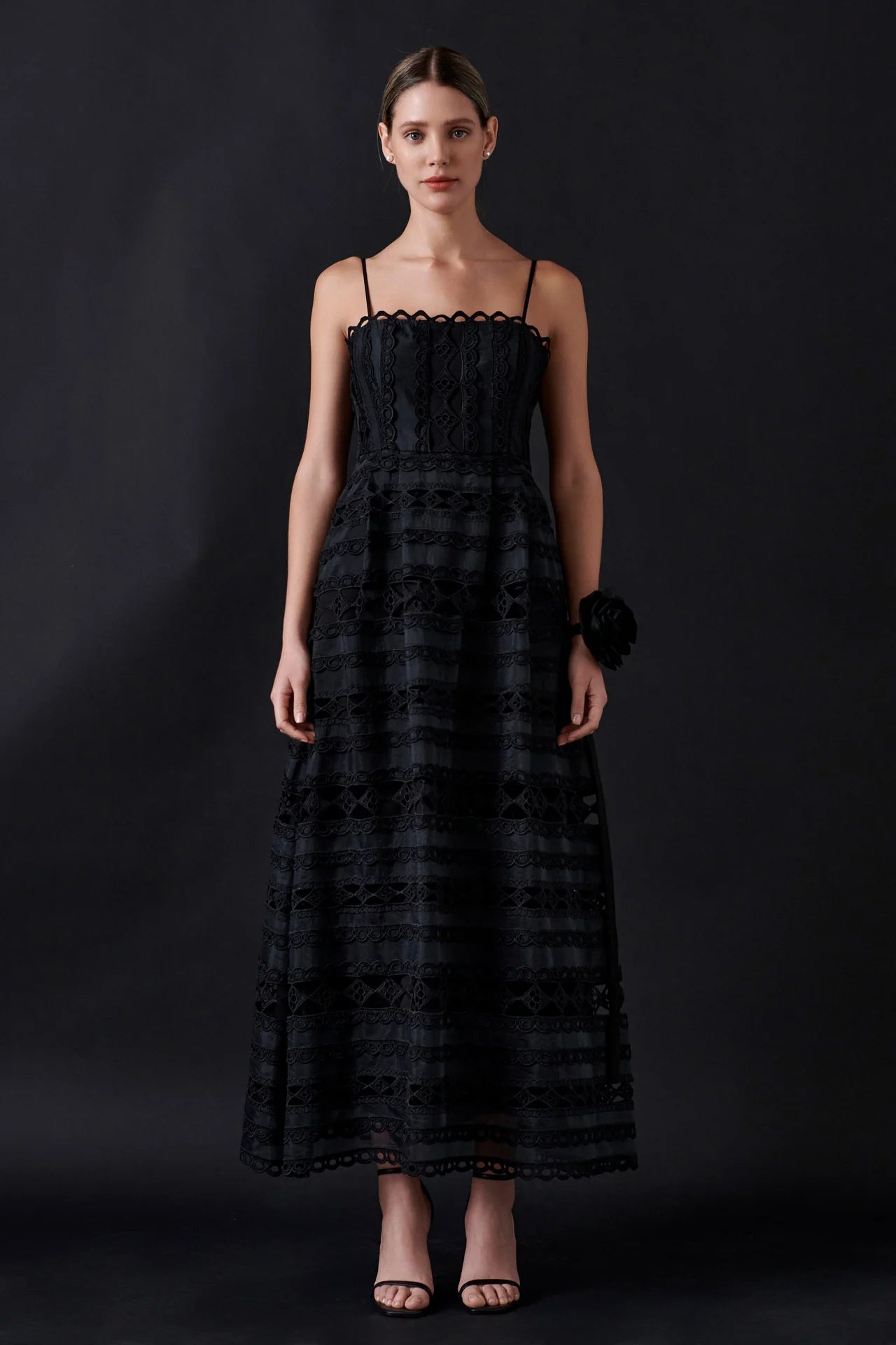 Combination Lace Maxi Dress